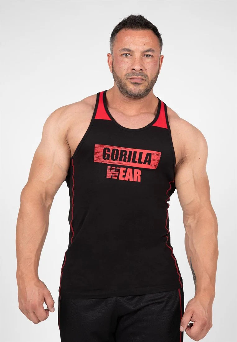 Gorilla Wear Wallace Tank Top - Schwarz/Rot