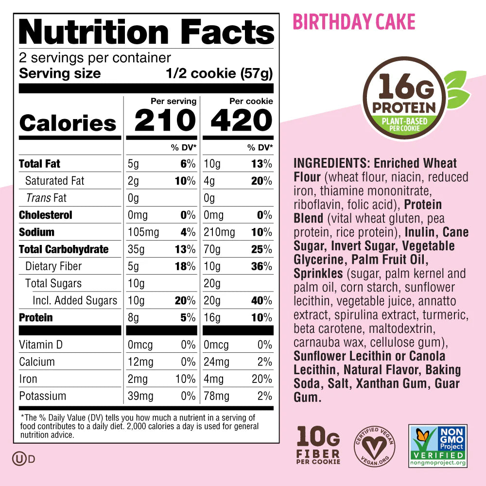 Lenny & Larrys Complete Cookie - Birthday Cake