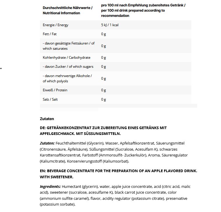 Inlead Squeeze Syrup Sweet Apple 65ml