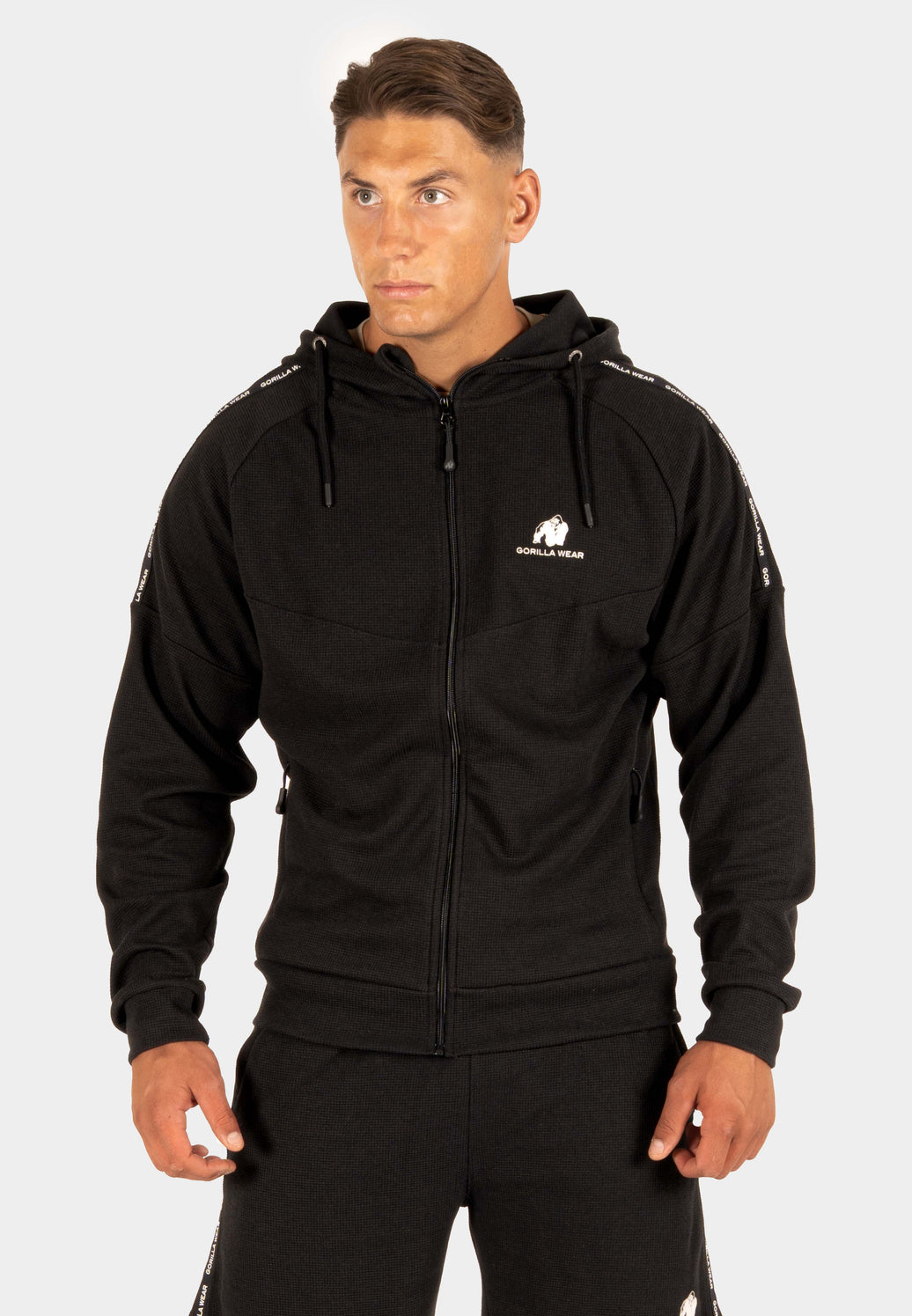 Gorilla Wear Harvey Track Hoodet Jacket - Schwarz