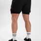 Gorilla Wear Cortez 2-in-1 Shorts - Schwarz