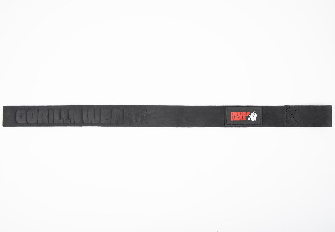 Gorilla Wear Leather Lifting Straps - Schwarz