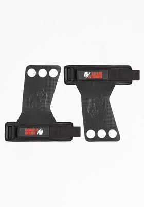 Gorilla Wear 3-Hole Carbon Lifting Grips - Schwarz
