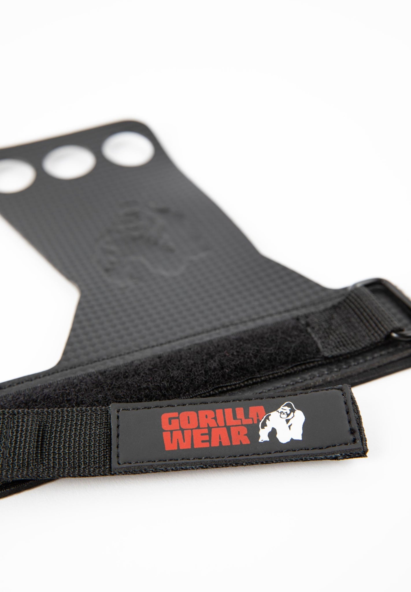Gorilla Wear 3-Hole Carbon Lifting Grips - Schwarz