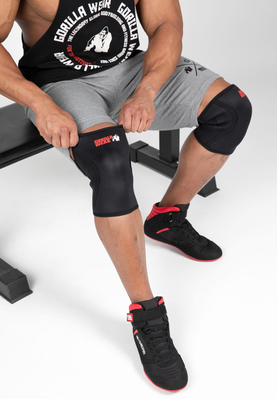 Gorilla Wear 5mm Knee Sleeves - Schwarz