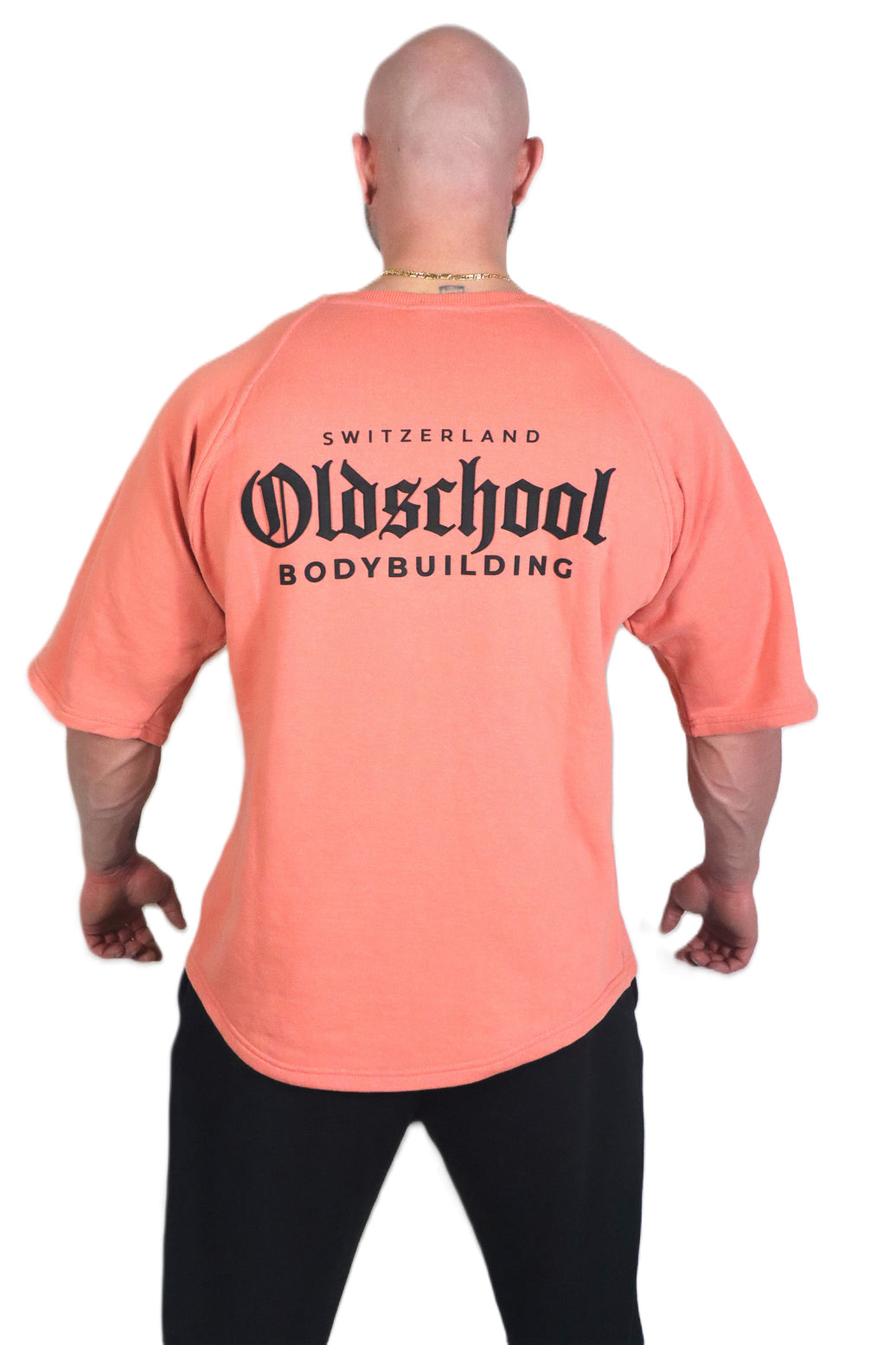 Oldschool Bodybuilding Switzerland Classic Oversized Shirt - Salmon