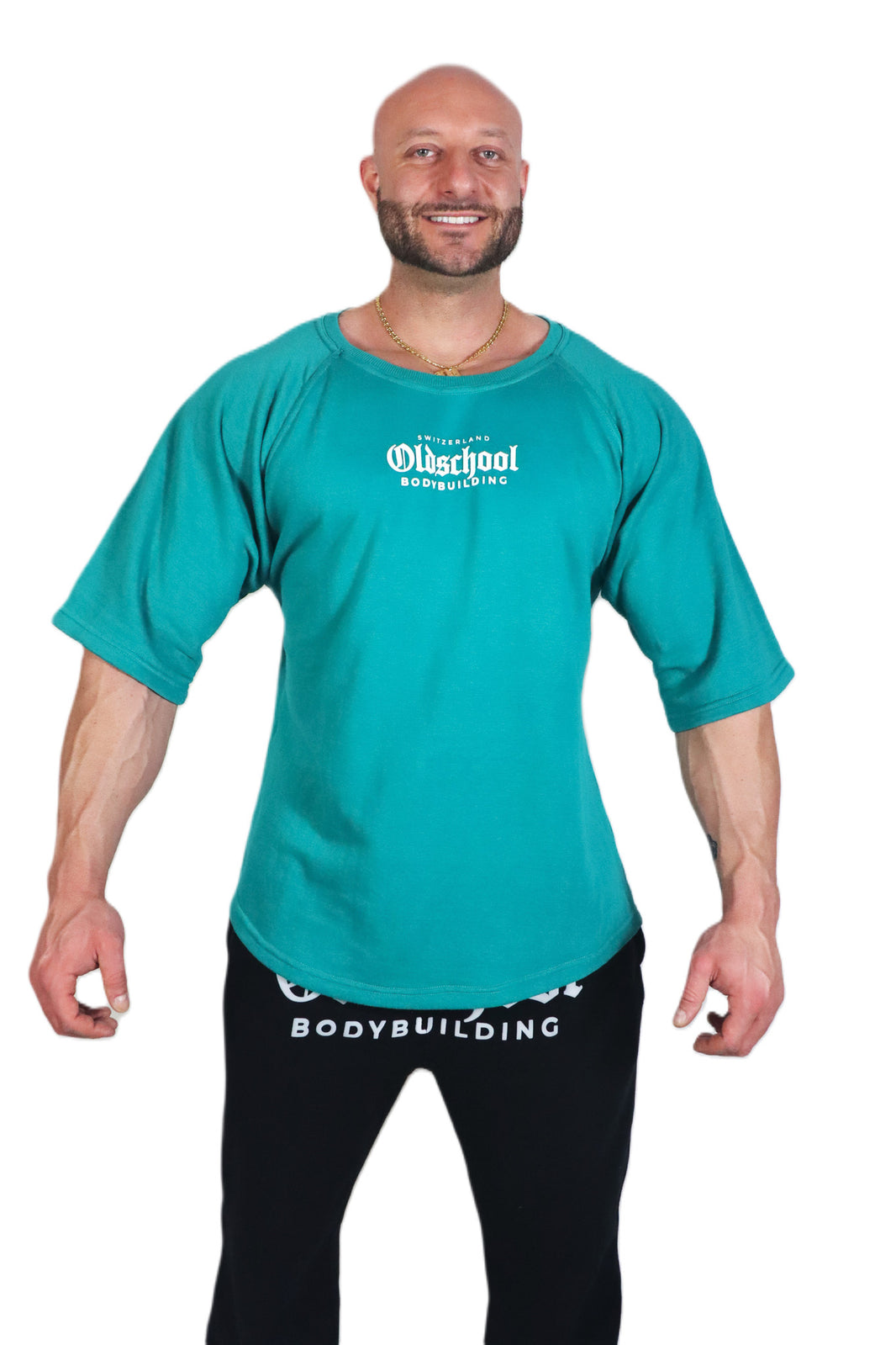 Oldschool Bodybuilding Switzerland Classic Oversized Shirt - Petrol