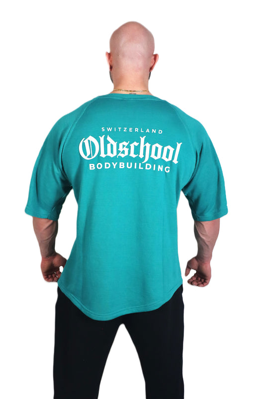 Oldschool Bodybuilding Switzerland Classic Oversized Shirt - Petrol