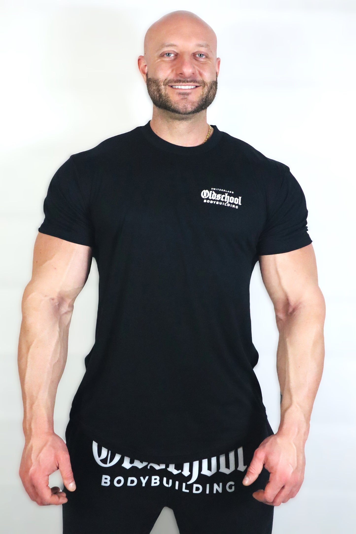 Oldschool Bodybuilding Switzerland Not For Pussyboys T-Shirt - Schwarz/Weiss