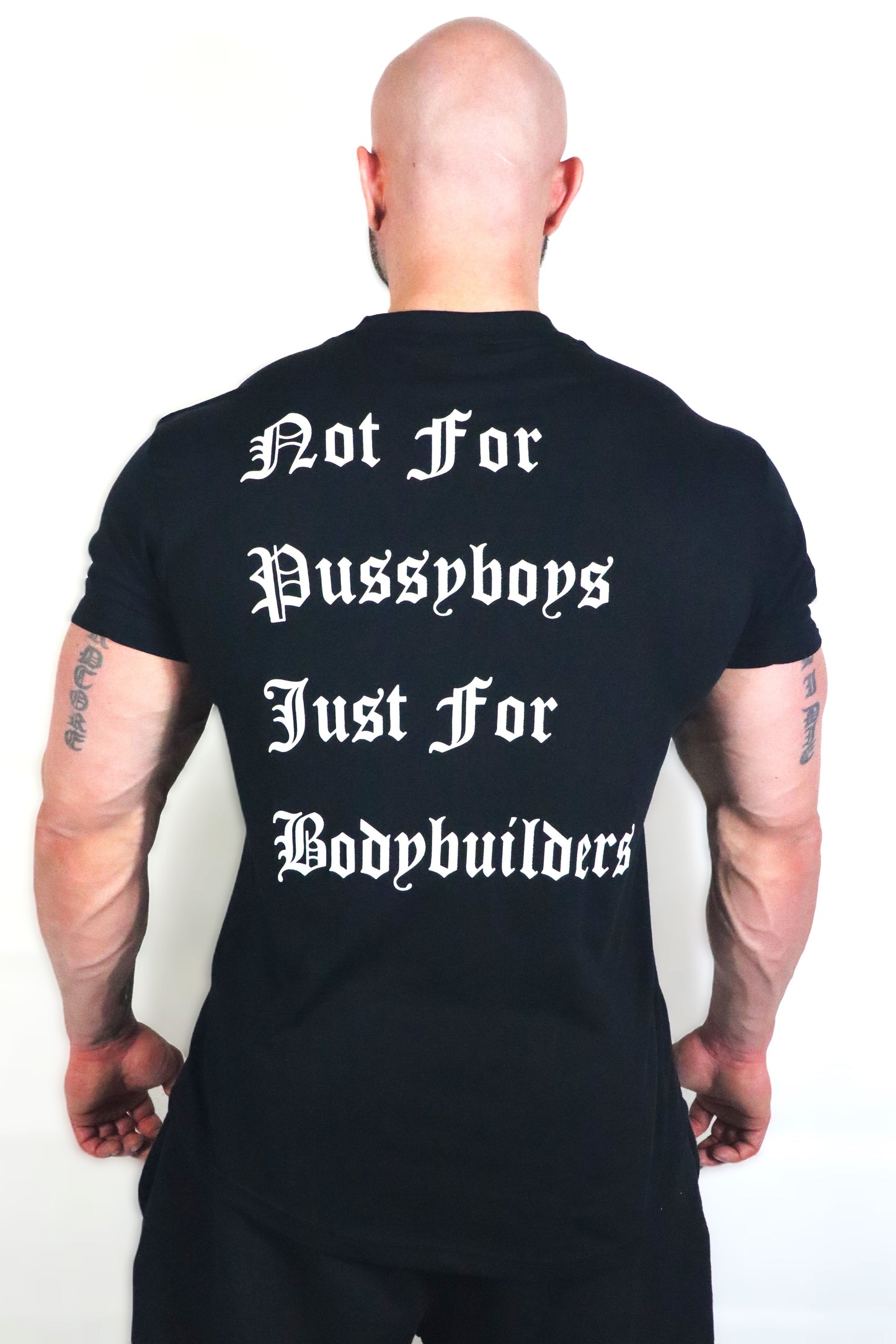 Oldschool Bodybuilding Switzerland Not For Pussyboys T-Shirt - Schwarz/Weiss