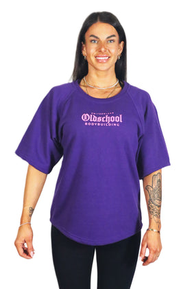 Oldschool Bodybuilding Switzerland Classic Oversized Shirt - Violett/Pink