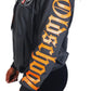 Oldschool Bodybuilding Switzerland Womens Legacy Badges Zipped Hoodie - Grau/Orange