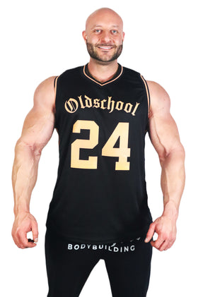 Oldschool Bodybuilding Switzerland Oldschool 24 Tank Top - Schwarz/Orange