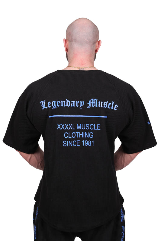 Oldschool  Legendary Muscle Rip Oversized Shirt - Schwarz/Blau