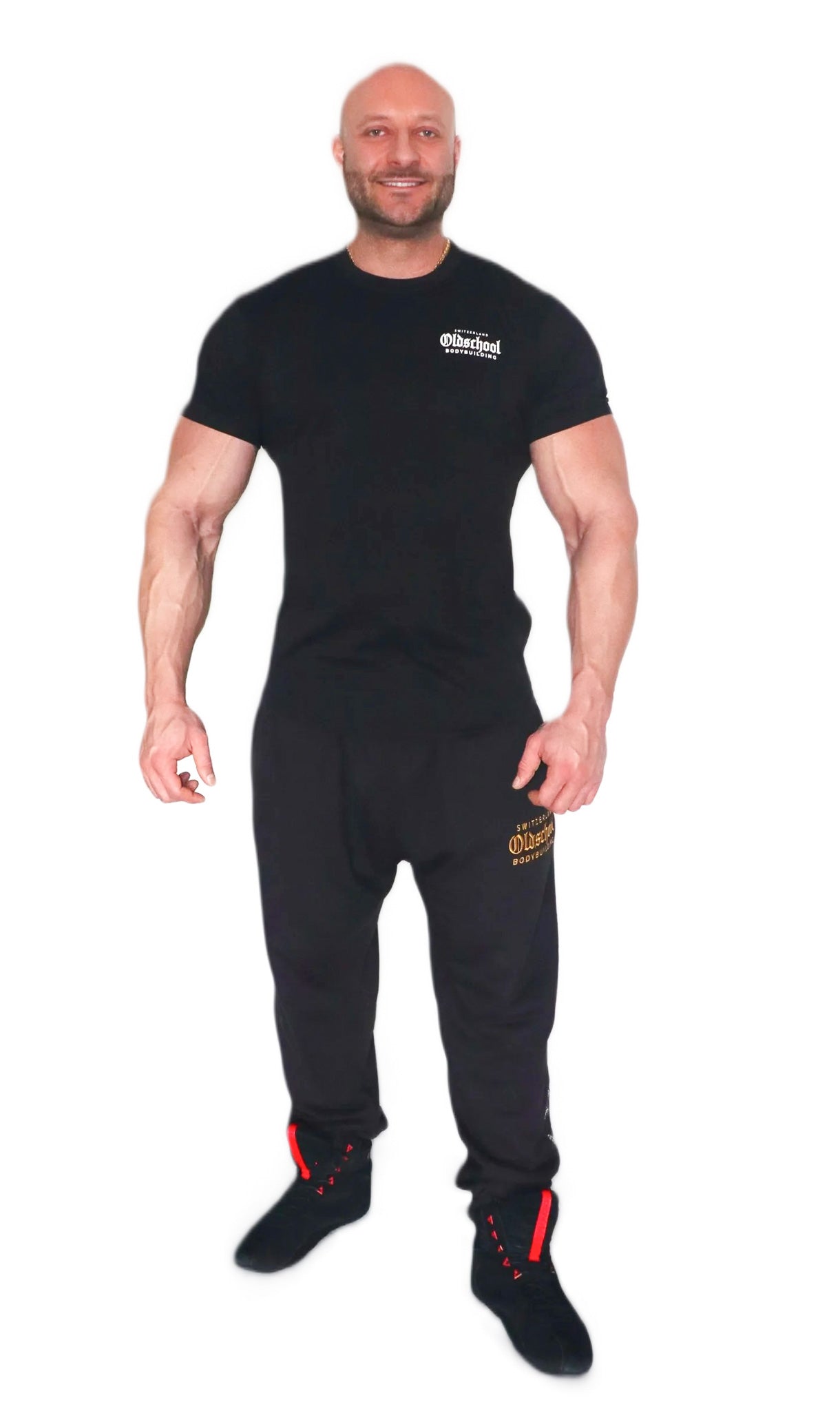 Oldschool Bodybuilding Switzerland Classic T-Shirt - Schwarz