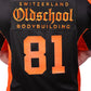 Oldschool Bodybuilding Switzerland 81 Football Shirt - Schwarz/Orange