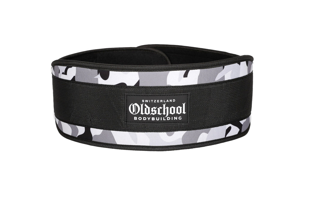 Oldschool Bodybuilding Switzerland Nylon Belt - Grau Camo