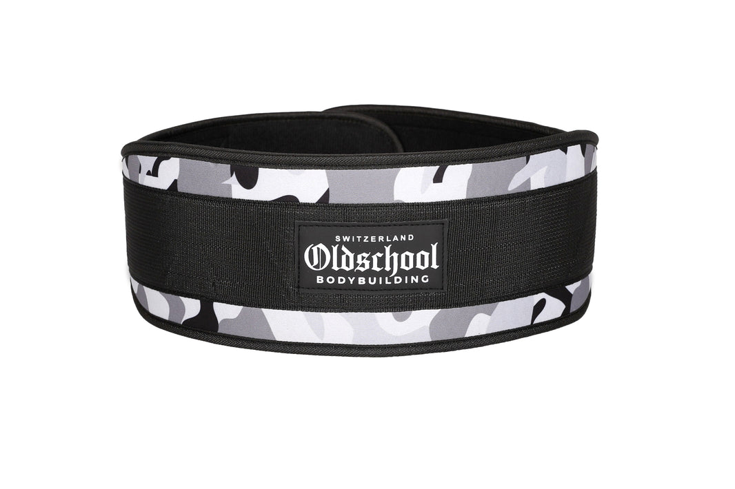 Oldschool Bodybuilding Switzerland Nylon Belt - Grau Camo