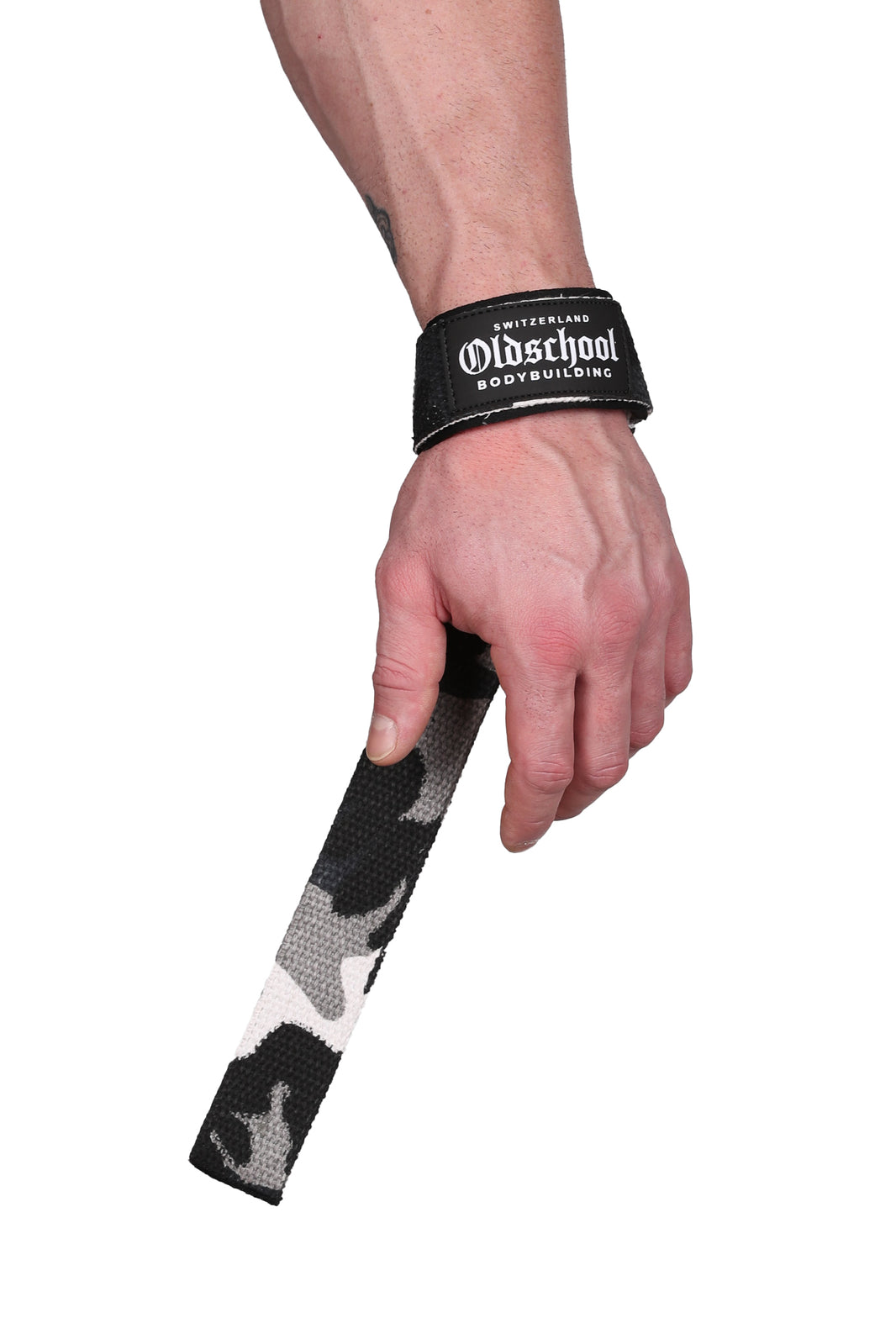Oldschool Bodybuilding Switzerland Padded Straps - Grau Camo