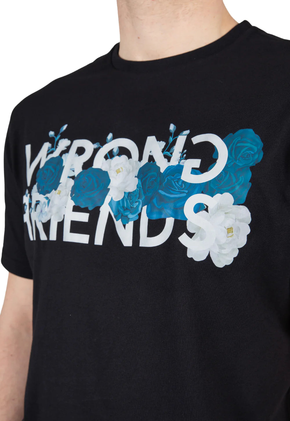 Wrong Friends Roses T-Shirt - Schwarz