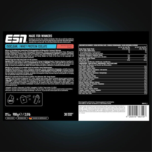 ESN Isoclear Whey Protein Isolate - Bloody Orange