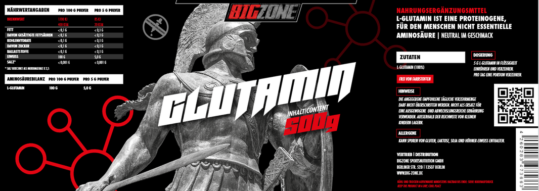 Big Zone L-Glutamine - 500g