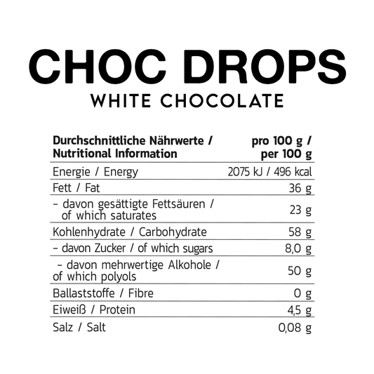 Inlead Choc Drops Weisse Schokolade - 150g