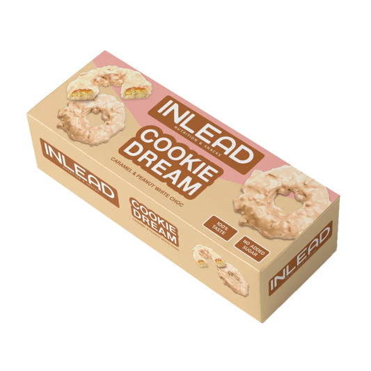 Inlead Cookie Dream Caramel & Peanut White Choc - 125 g