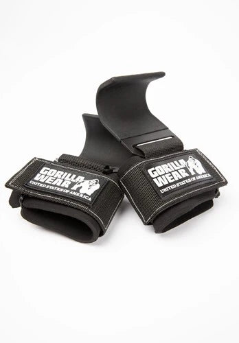 Gorilla Wear Weight Lifting Hooks - Schwarz/Weiss