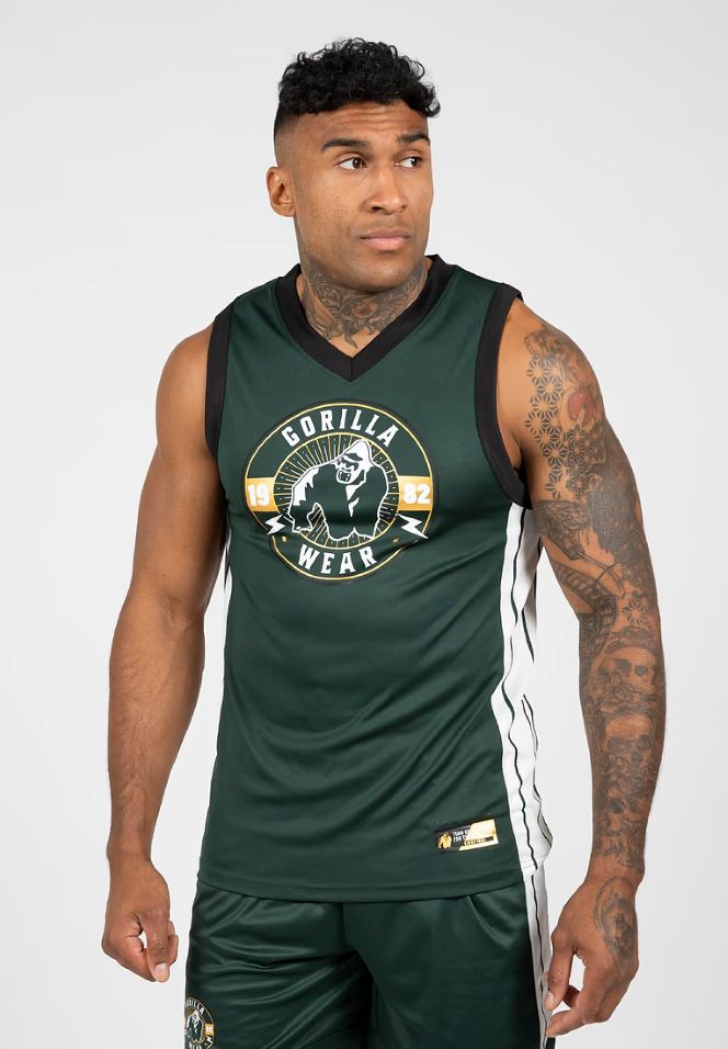 Gorilla Wear Orlando Jersey Tank Top - Grün/Gold