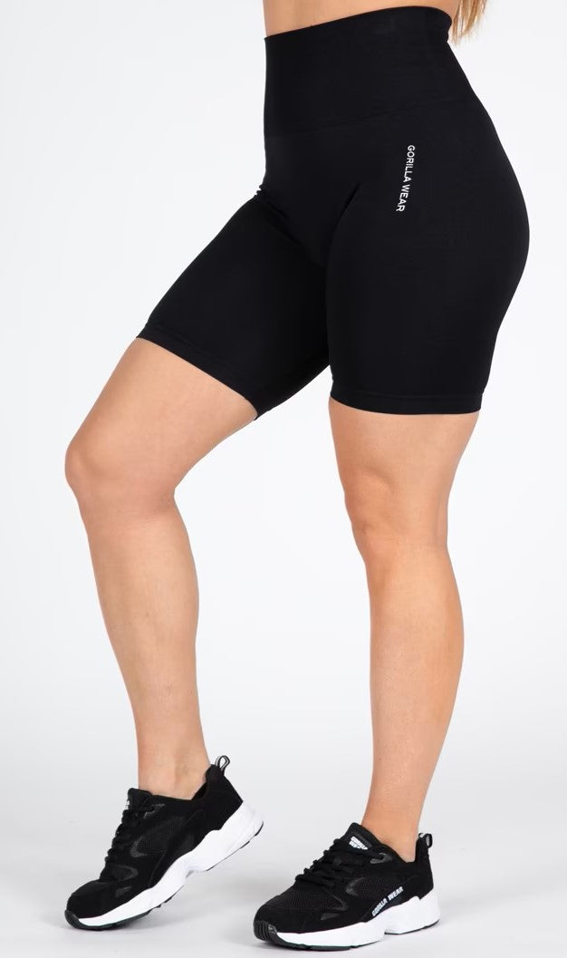 Gorilla Wear Quincy Seamless Cycling Shorts - Schwarz