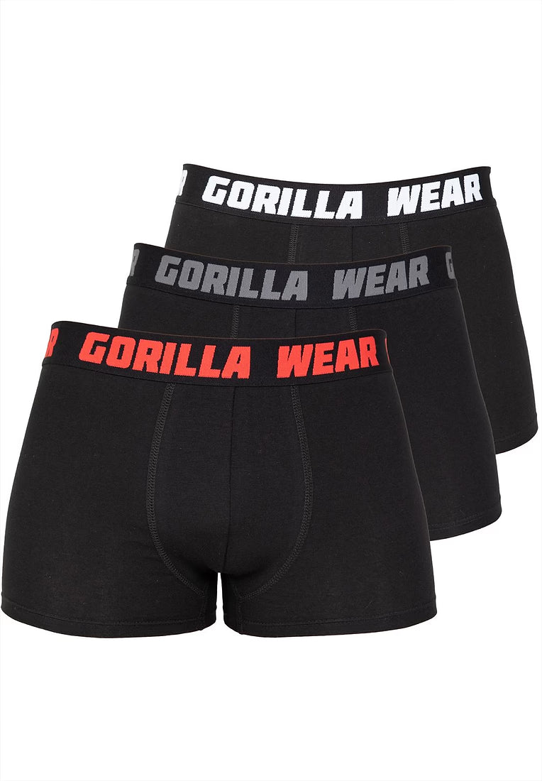 Gorilla Wear Boxer Shorts 3er Set - Schwarz