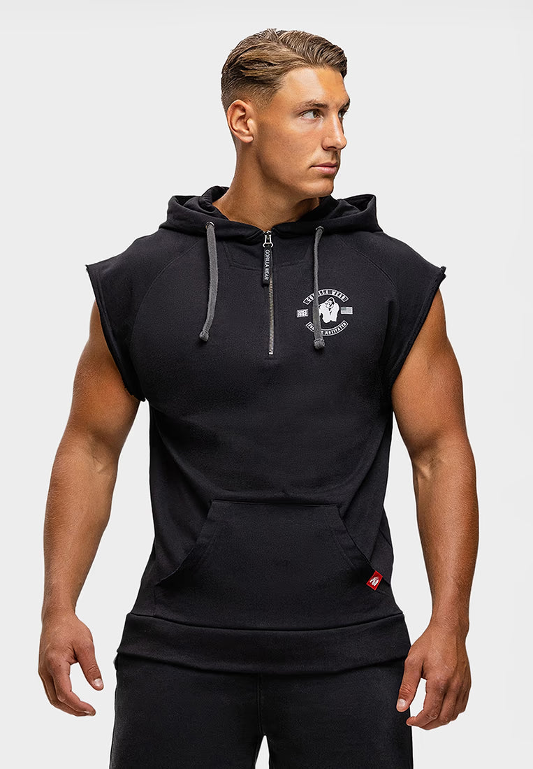 Gorilla Wear Huntley Sleeveless Hoodie - Schwarz