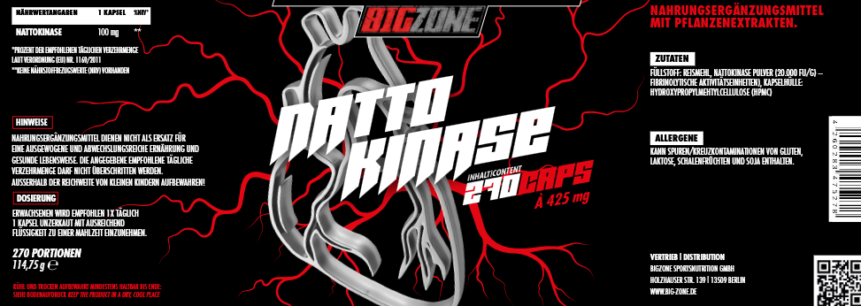 Big Zone Nattokinase - 270 Kapseln