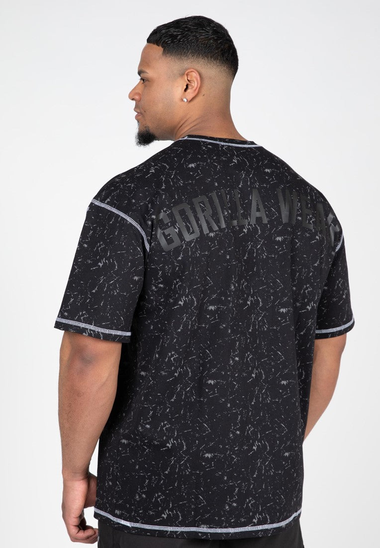 Gorilla Wear Saginaw Oversized T-Shirt - Schwarz Meliert