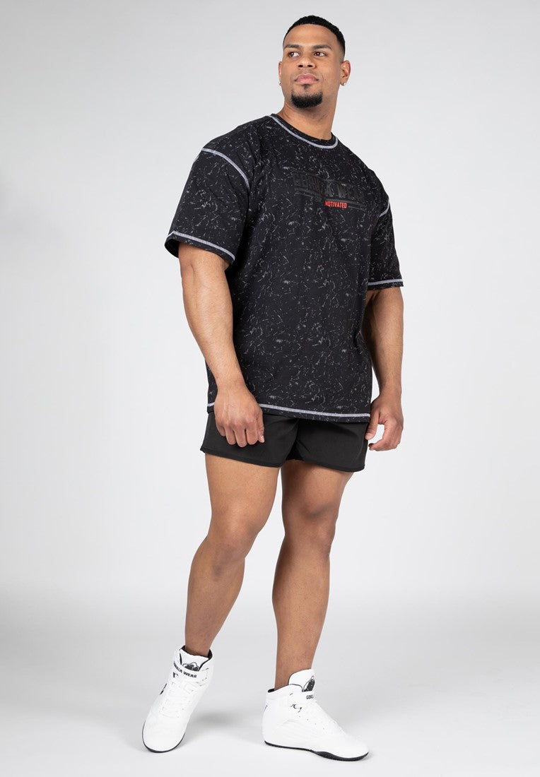 Gorilla Wear Saginaw Oversized T-Shirt - Schwarz Meliert