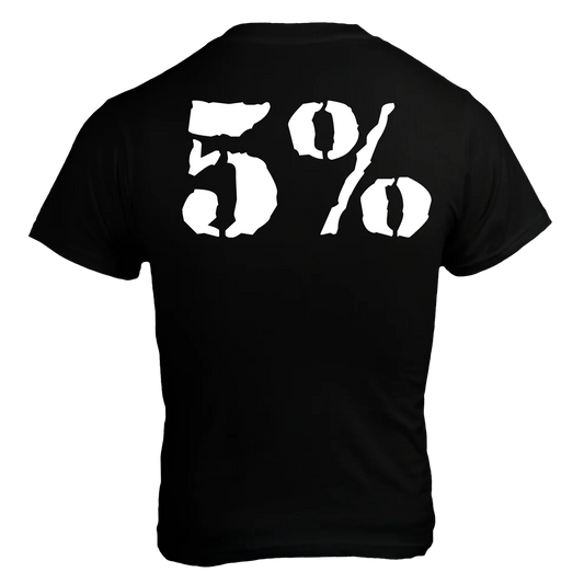 5% Nutrition Rolls Rich T-Shirt - Schwarz/Weiss