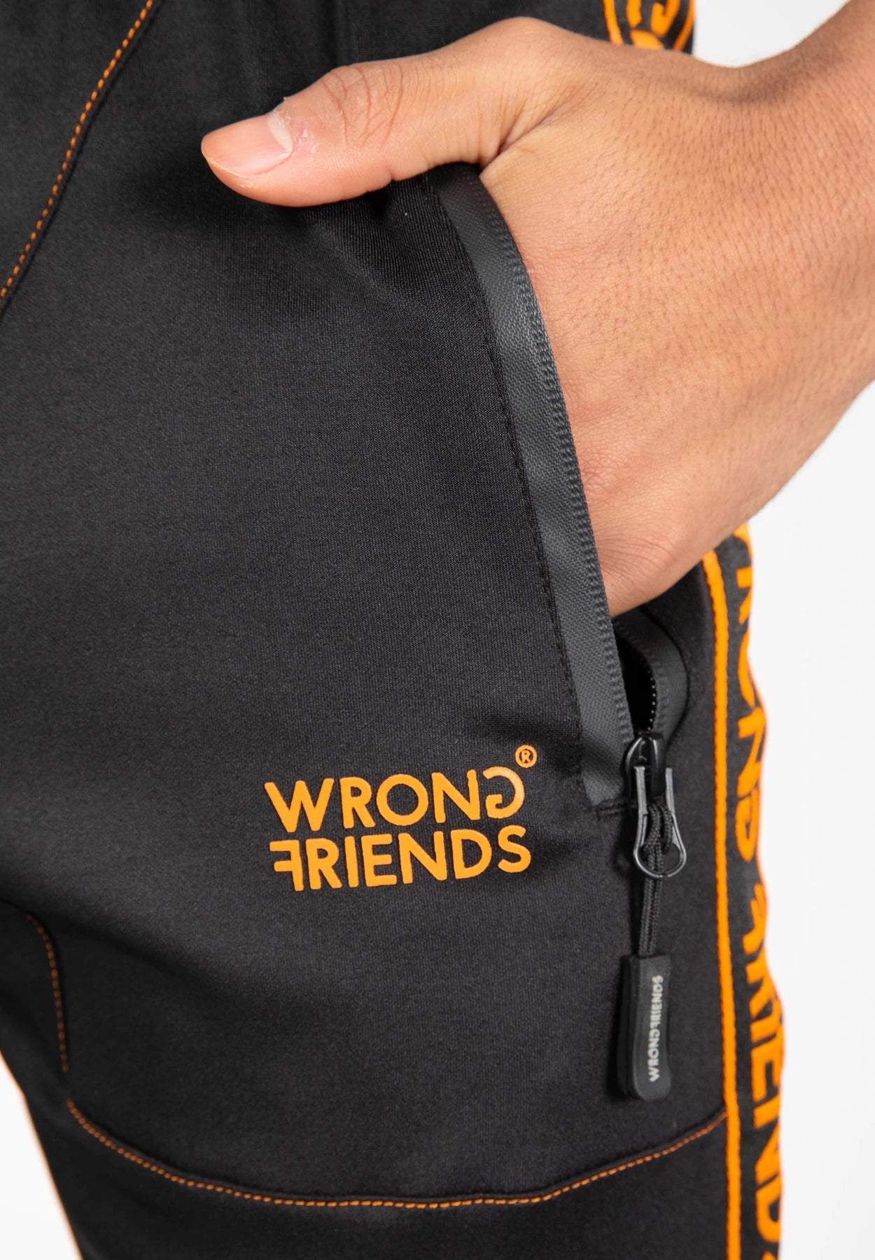 Wrong Friends Lyon Track Pants - Schwarz/Orange