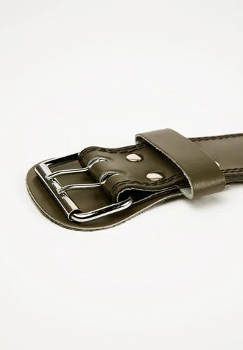 Gorilla Wear 4 Inch Padded Leather Belt - Armee Grün