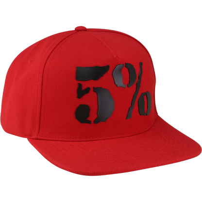 5% Nutrition Rubber Logo Cap - Rot