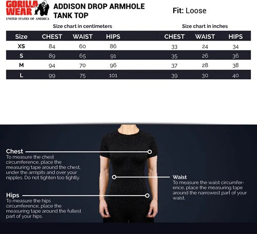Gorilla Wear Addison Drop Armhole Tank Top - Grau
