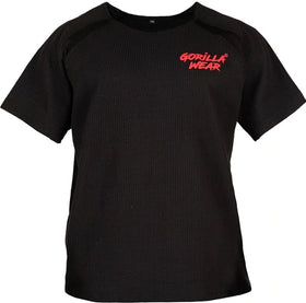 Gorilla Wear Augustine Old School Work Out Top - Schwarz/Rot