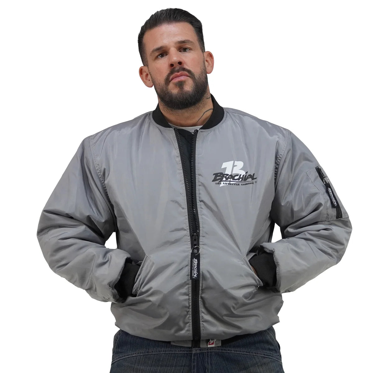 Brachial Fliegerjacke Sky - Grau