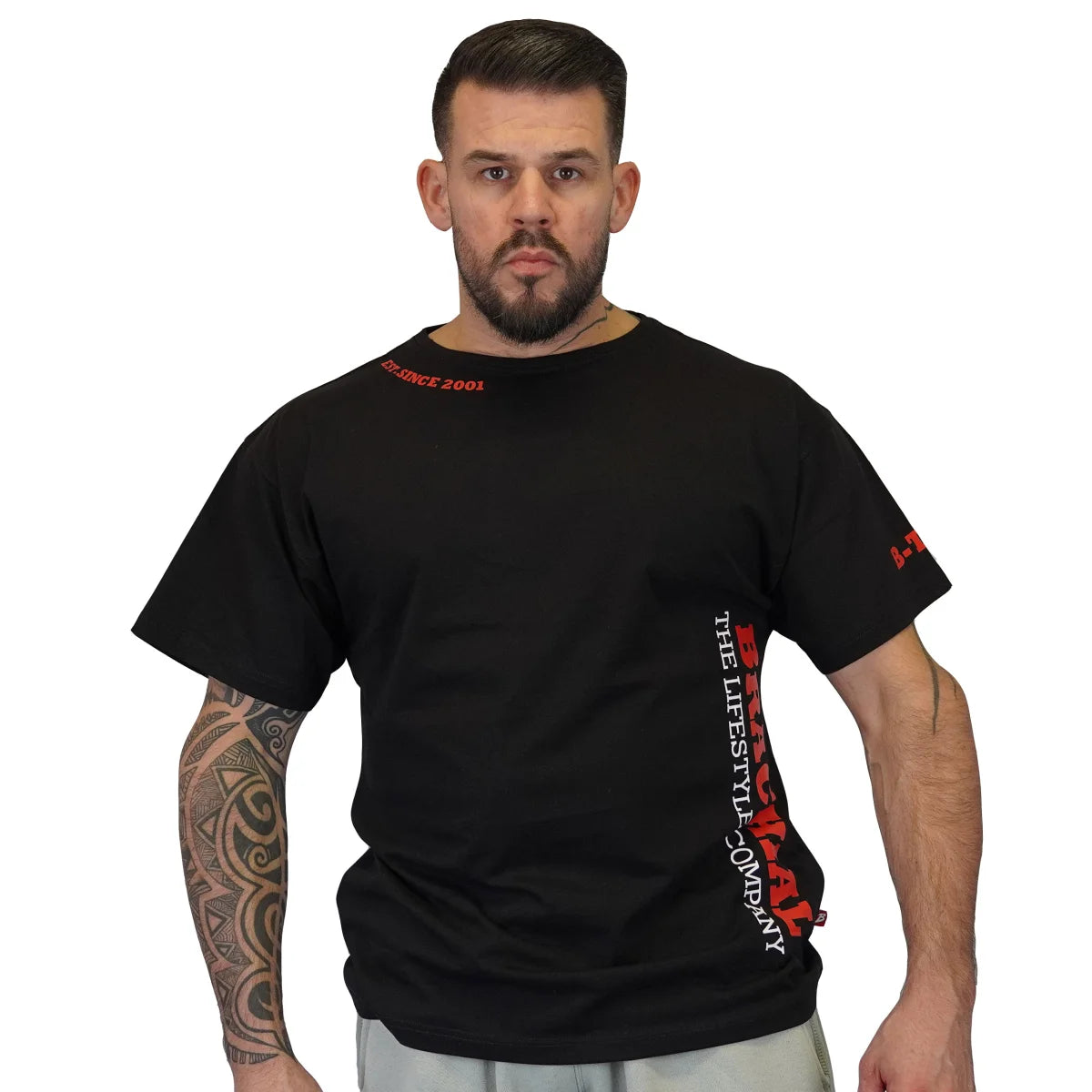 Brachial T-Shirt Gym - Schwarz/Rot