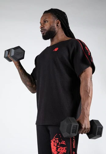 Gorilla Wear Buffalo Old School Workout Top - Schwarz/Rot