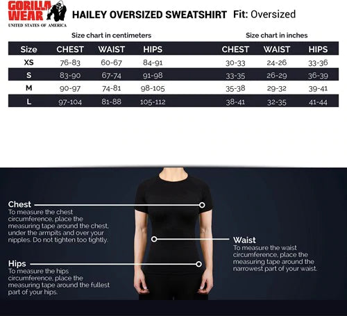 Gorilla Wear Hailey Oversized Sweatshirt - Schwarz