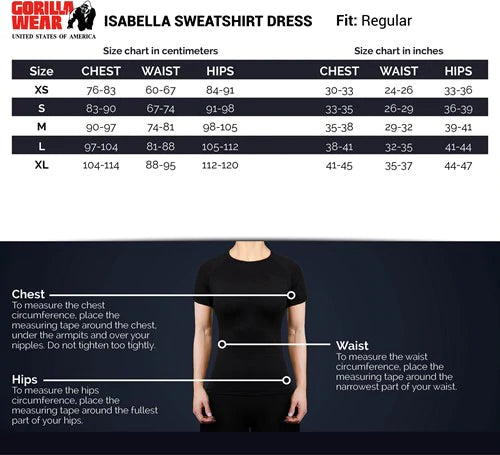 Gorilla Wear Isabella Sweatshirt Dress - Schwarz