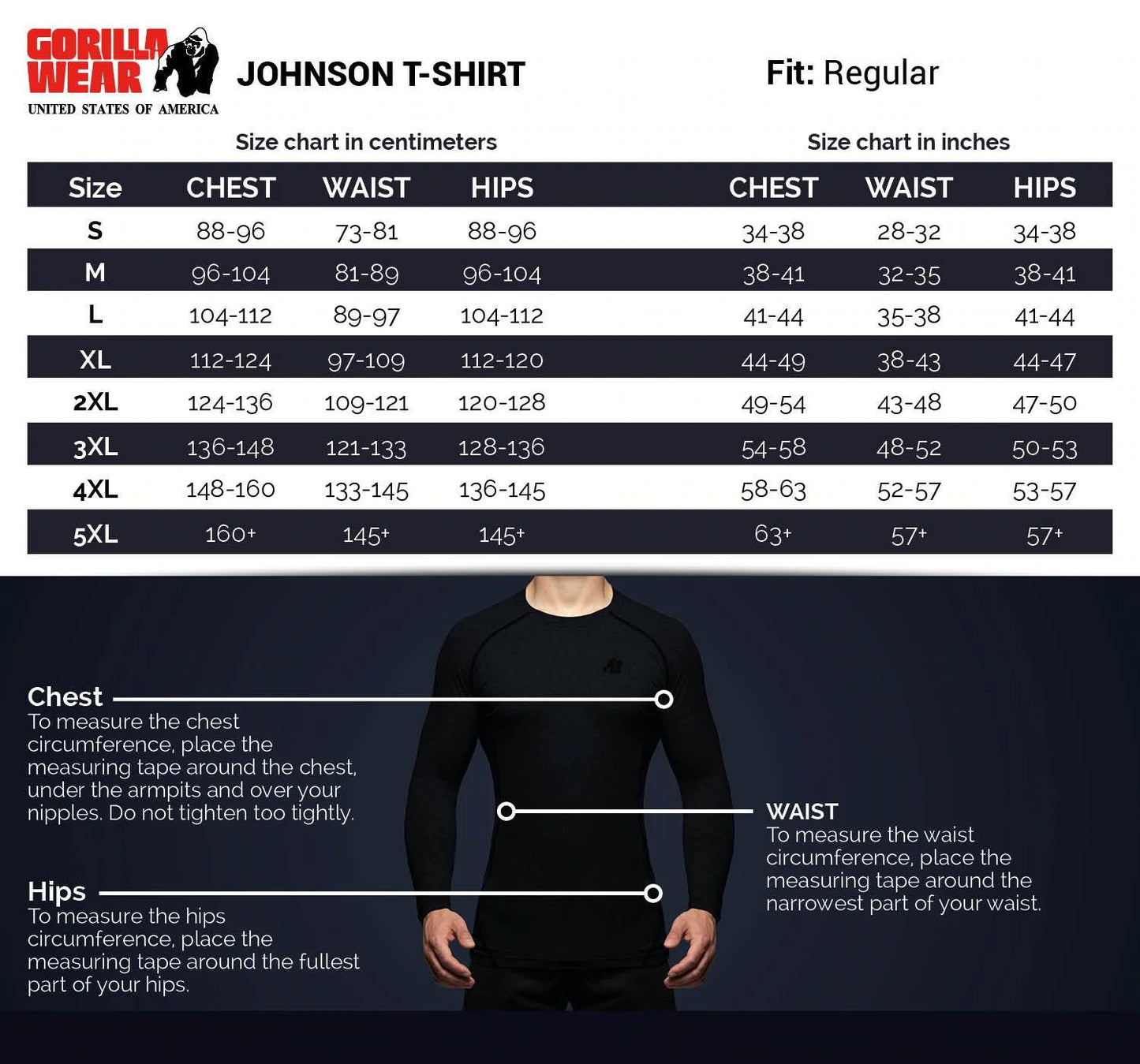 Gorilla Wear Johnson T-Shirt - Schwarz