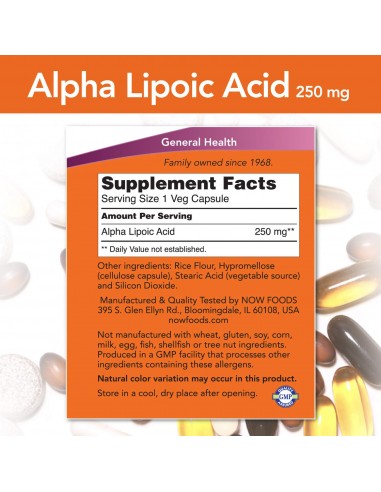 Now Alpha Lipoic Acid - 250mg