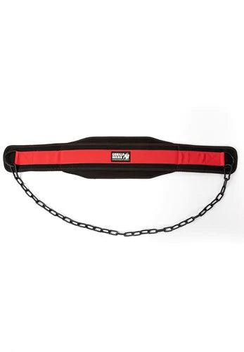 Gorilla Wear Nylon Dip Belt - Schwarz/Rot